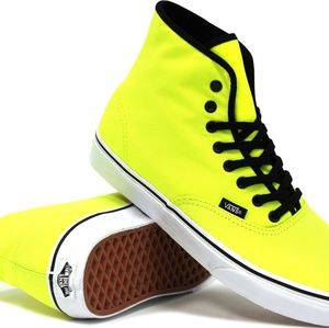 Neon yellow Sk8-hi Vans